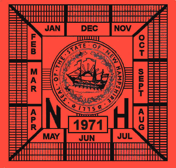 1970-71 New Hampshire INSPECTION Sticker